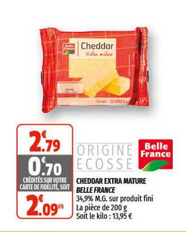 cheddar extra mature belle france