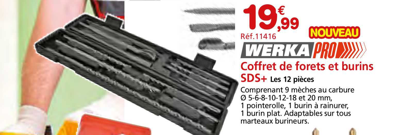 coffret de forets et burins sds+ werka pro