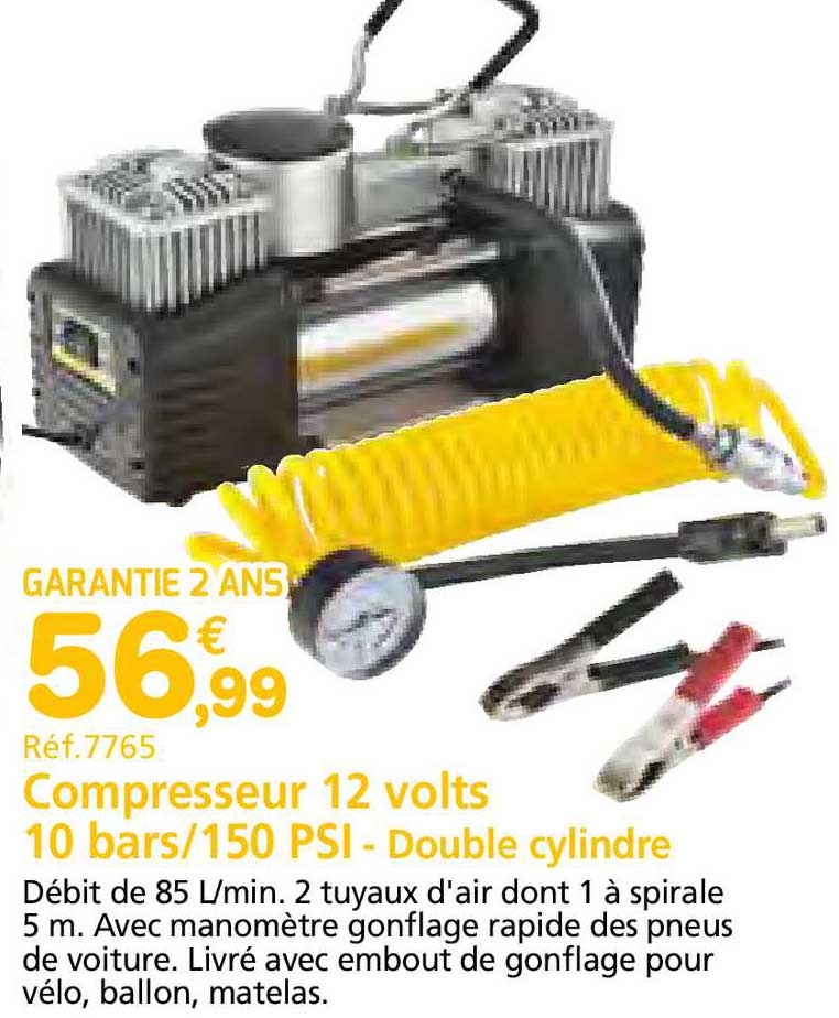 compresseur 12 volts 10 bars 150 psi