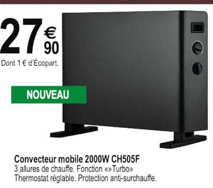 convecteur mobile 2000w ch505f