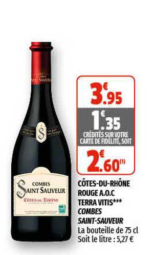 côtes-du-rhône rouge a.o.c. terra vitis combes saint-sauveur