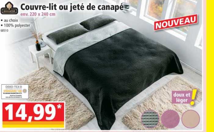 couvre-lit ou jeté de canapé