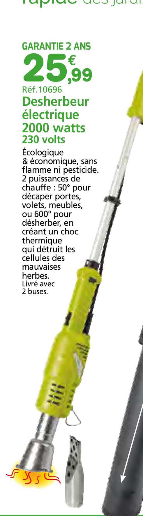 desherbeur électrique 2000 watts 230 volts