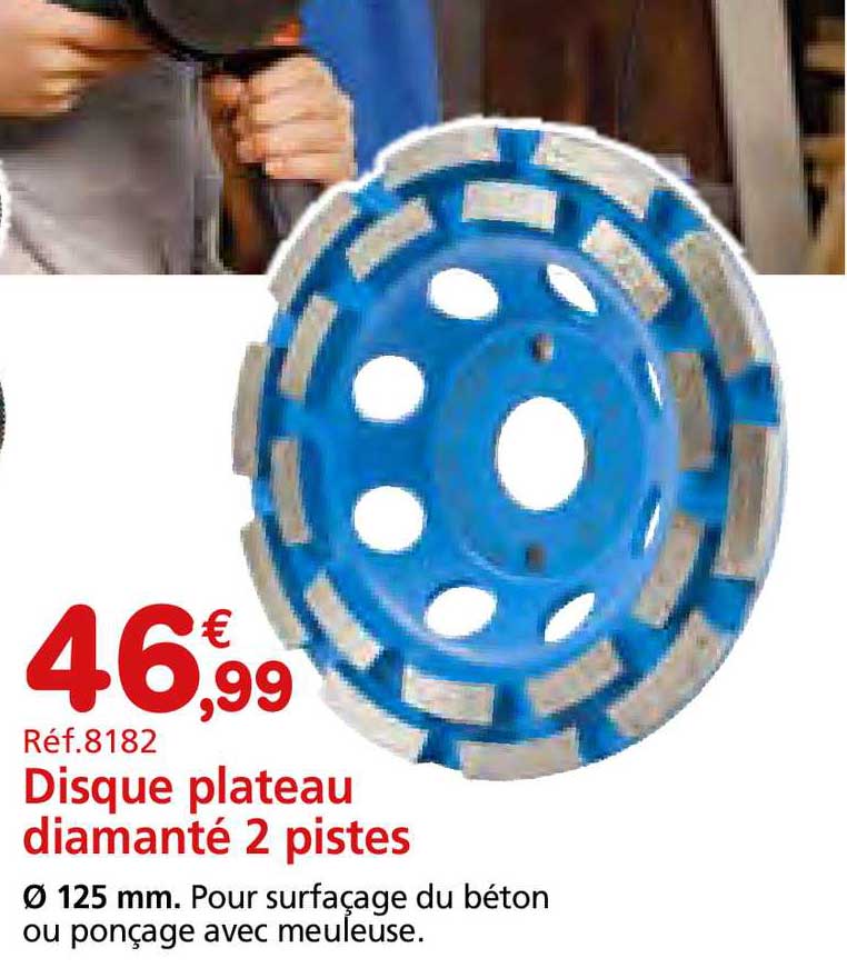 disque plateau diamanté 2 pistes