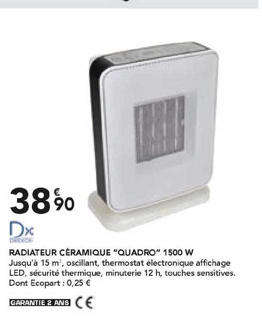 Dx Radiateur Céramique "quadro" 1500 W