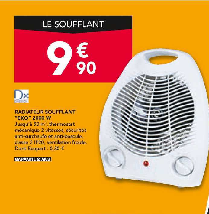 Dx Radiateur Soufflant "eko" 2000 W
