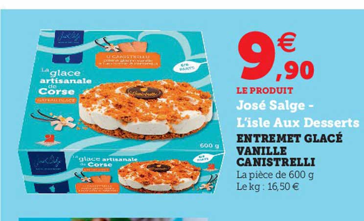 entremet glacé vanille canistrelli