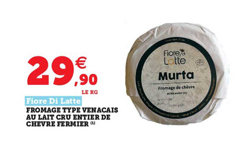 fromage type venacais au lait cru entier de chèvre fermier fiore di latte