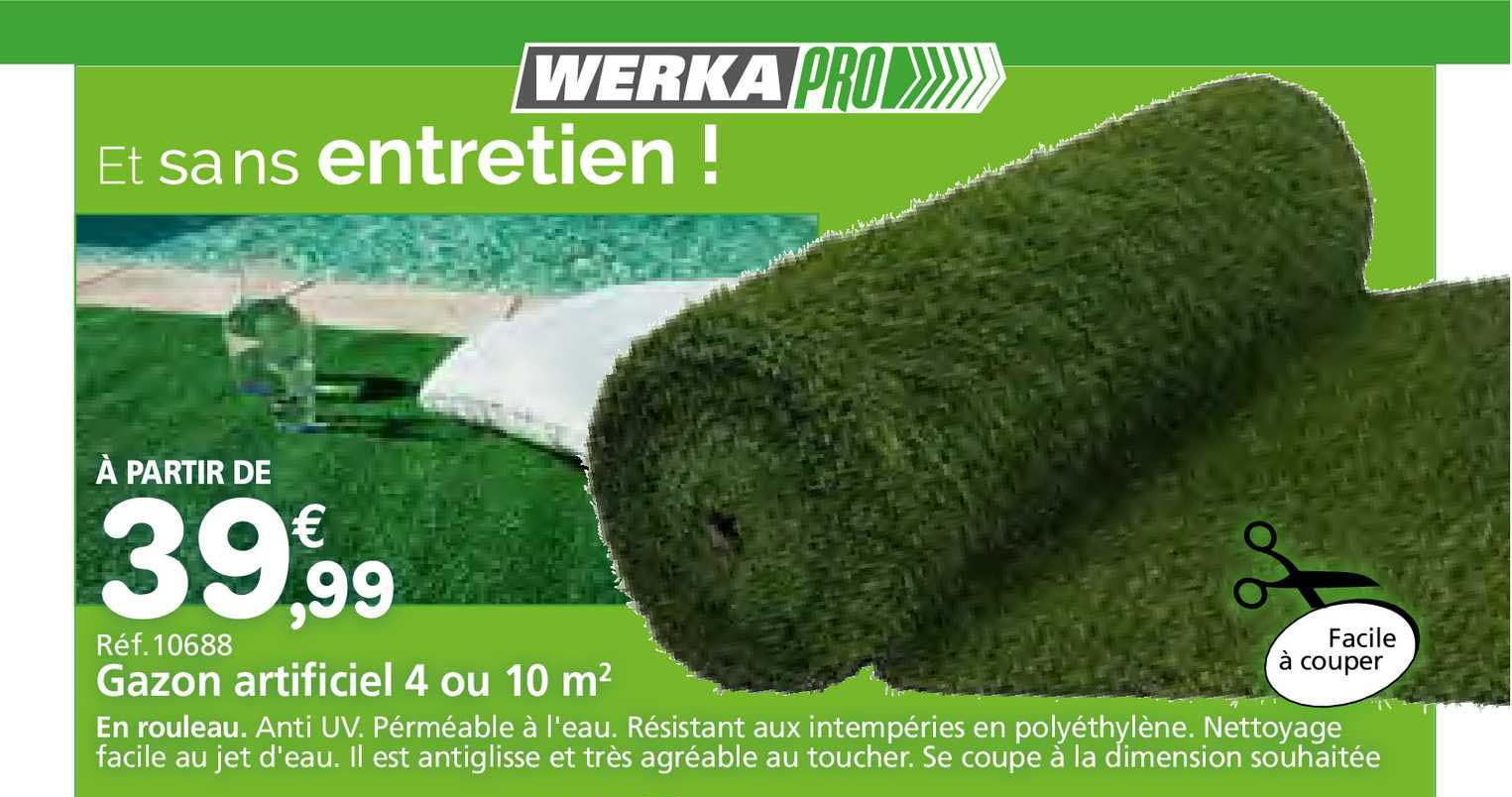 gazon artificiel 4 ou 10 m²
