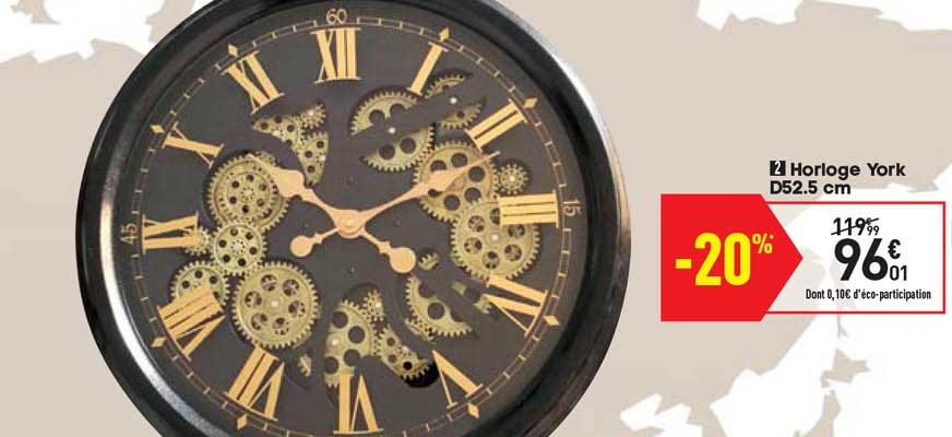 horloge york d52.5 cm
