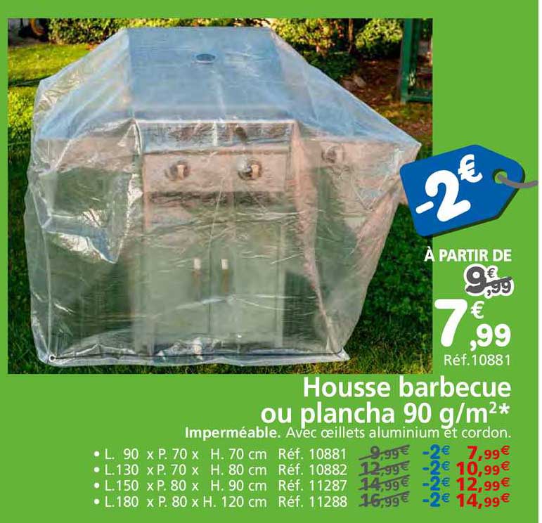 housse barbecue ou plancha 90g m²