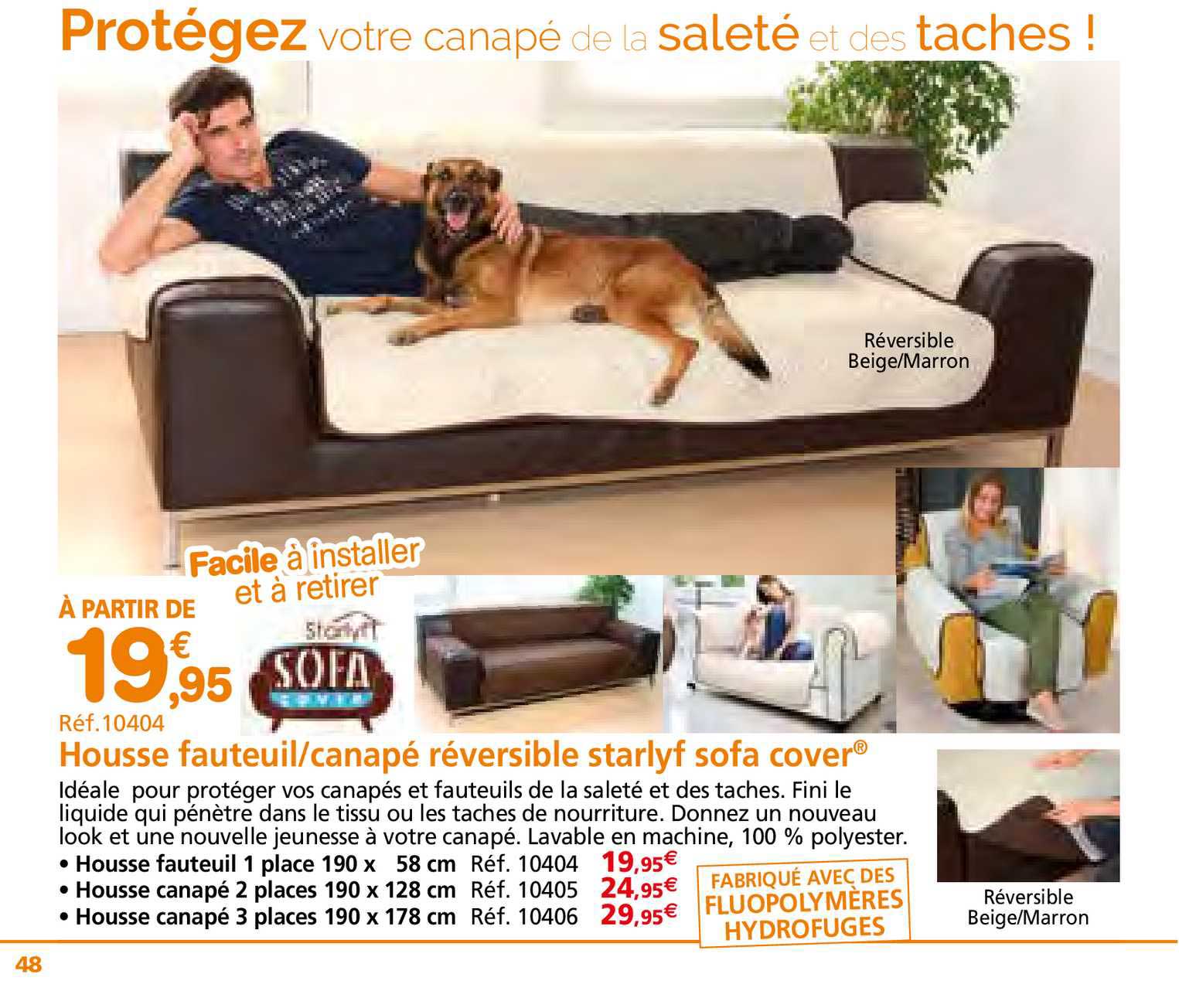 housse fauteuil canapé réversible starlyf sofa cover