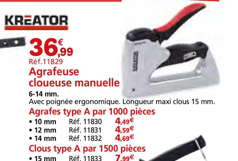 Kreator Agrafes Type A Par 1000 Pièces