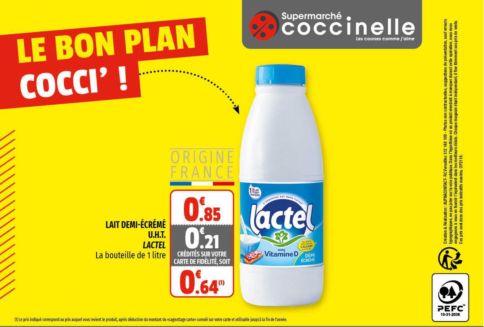 lait demi-écrémé u.h.t. lactel