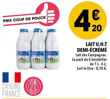 lait u.h.t. demi-écrémé