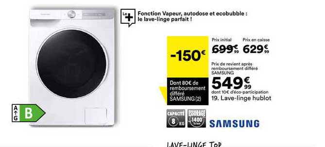 Lave-linge Hublot Samsung