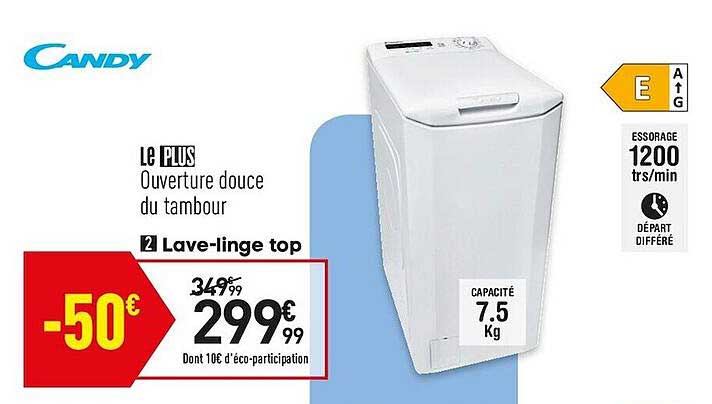 lave-linge top candy