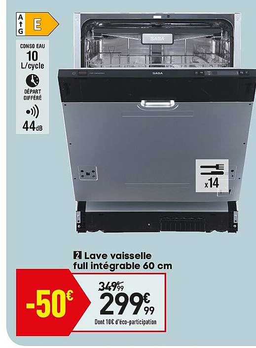 lave vaisselle full intégrable 60 cm