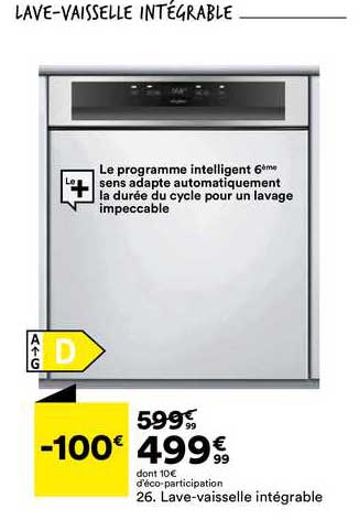 lave-vaisselle intégrable