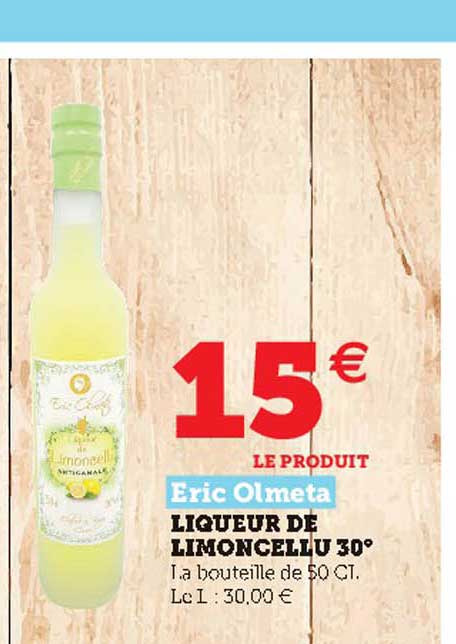 liqueur de limoncellu 30° eric olmeta