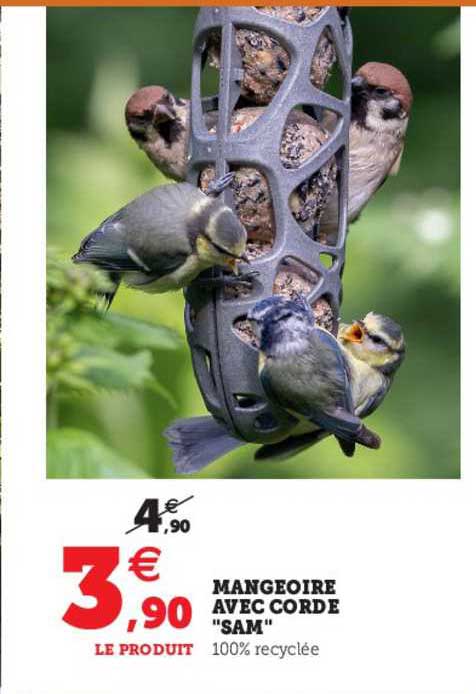 Mangeoire Avec Corde "sam"