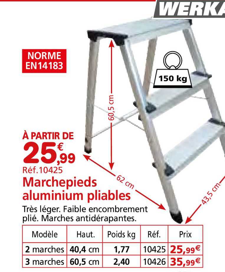 marchepieds aluminium pliables