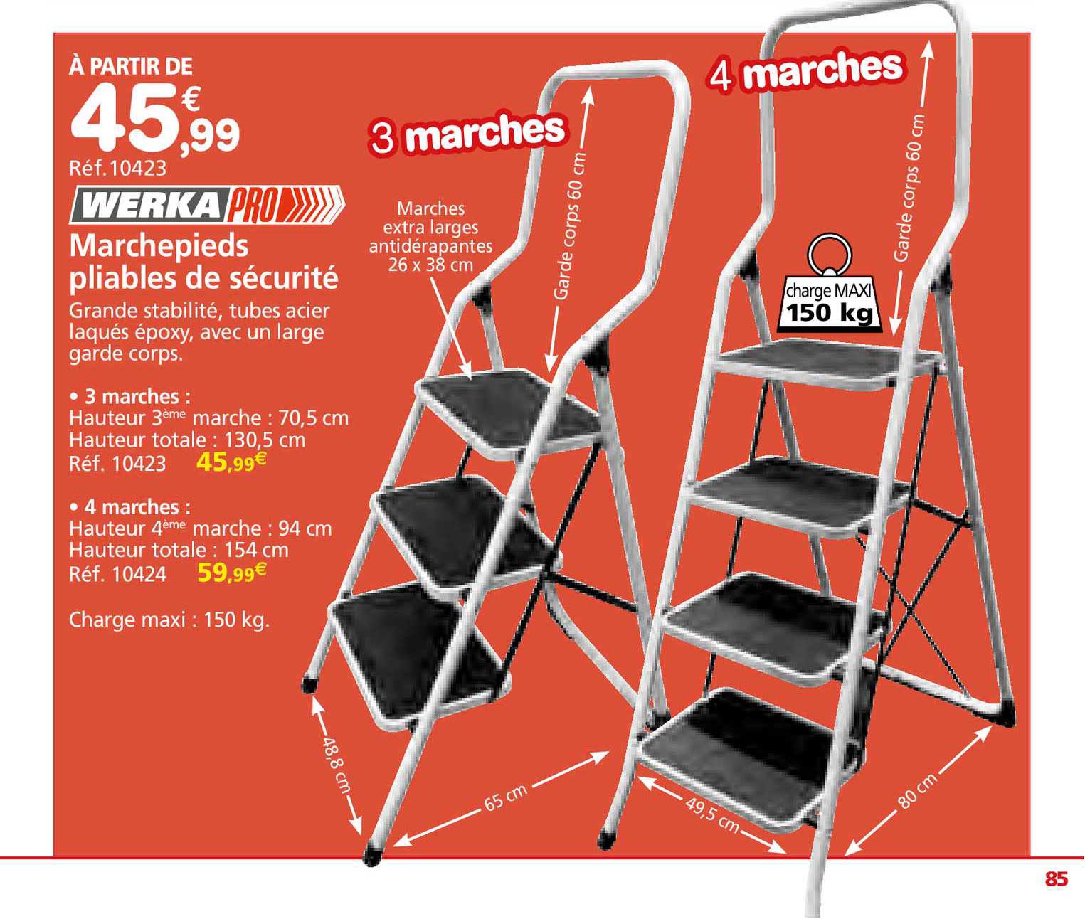 marchepieds pliables de sécurité werka pro