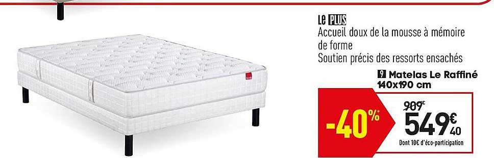 matelas le raffiné 140 x 190 cm