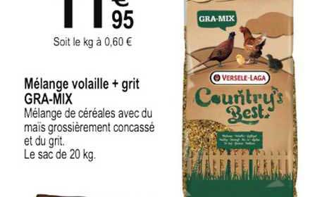 mélange volaille + grit gra-mix