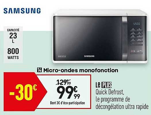 micro-ondes monofonction samsung