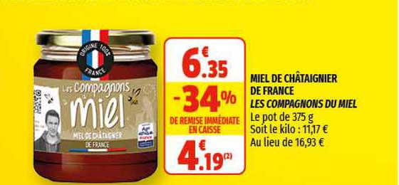 miel de châtaignier de france les compagnons du miel