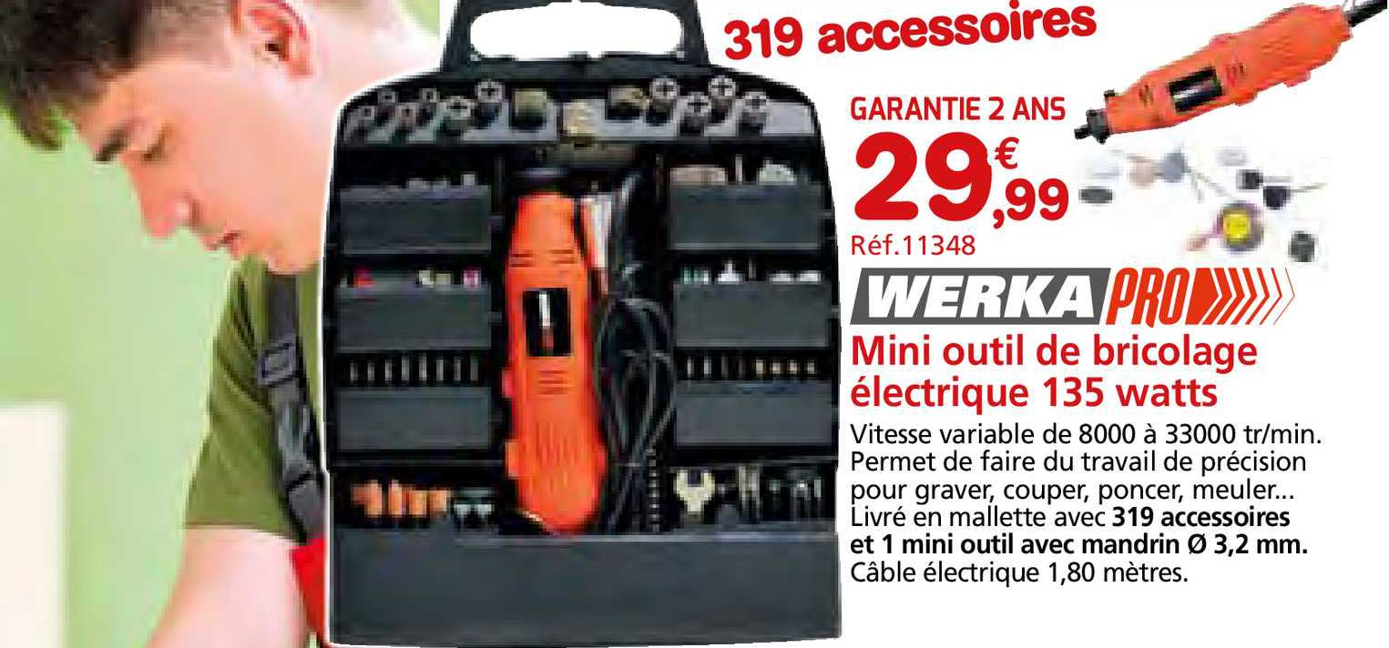 mini outil de bricolage électrique 135 watts werka pro