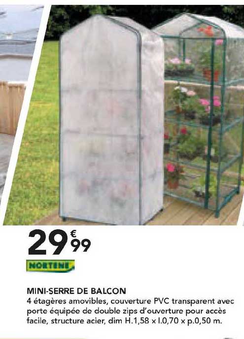 nortene mini-serre de balcon