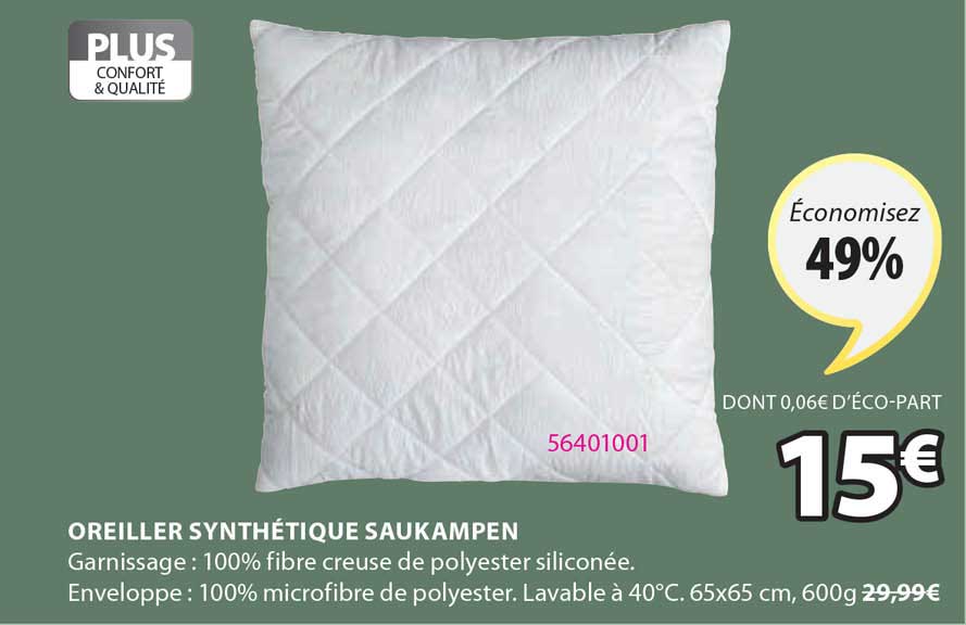 Oreiller Synthétique Saukampen