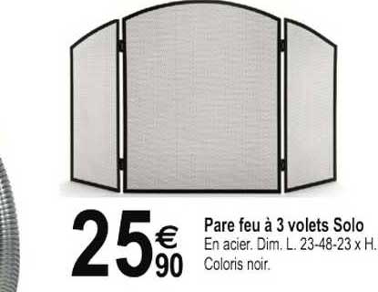 pare feu à 3 volets solo