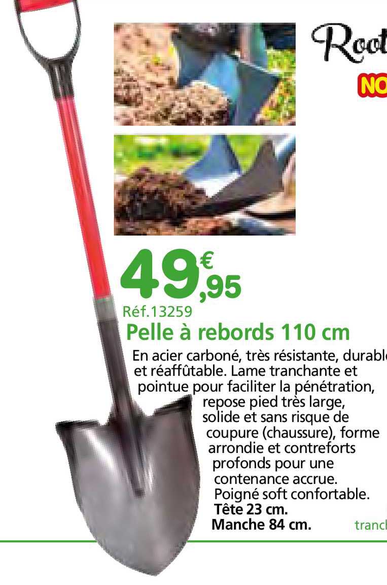 pelle à rebords 110 cm