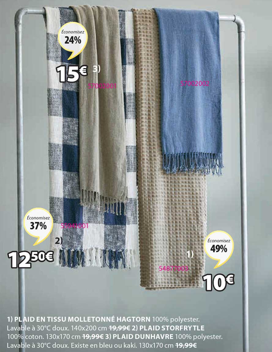 plaid en tissu molletonnée hagtorn