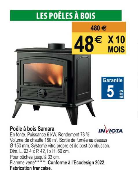 Poêle à Bois Samara Invicta
