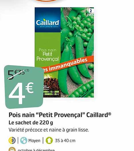 pois nain "petit provençal" caillard