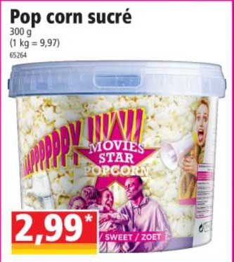 Pop Corn Sucré Movies Star
