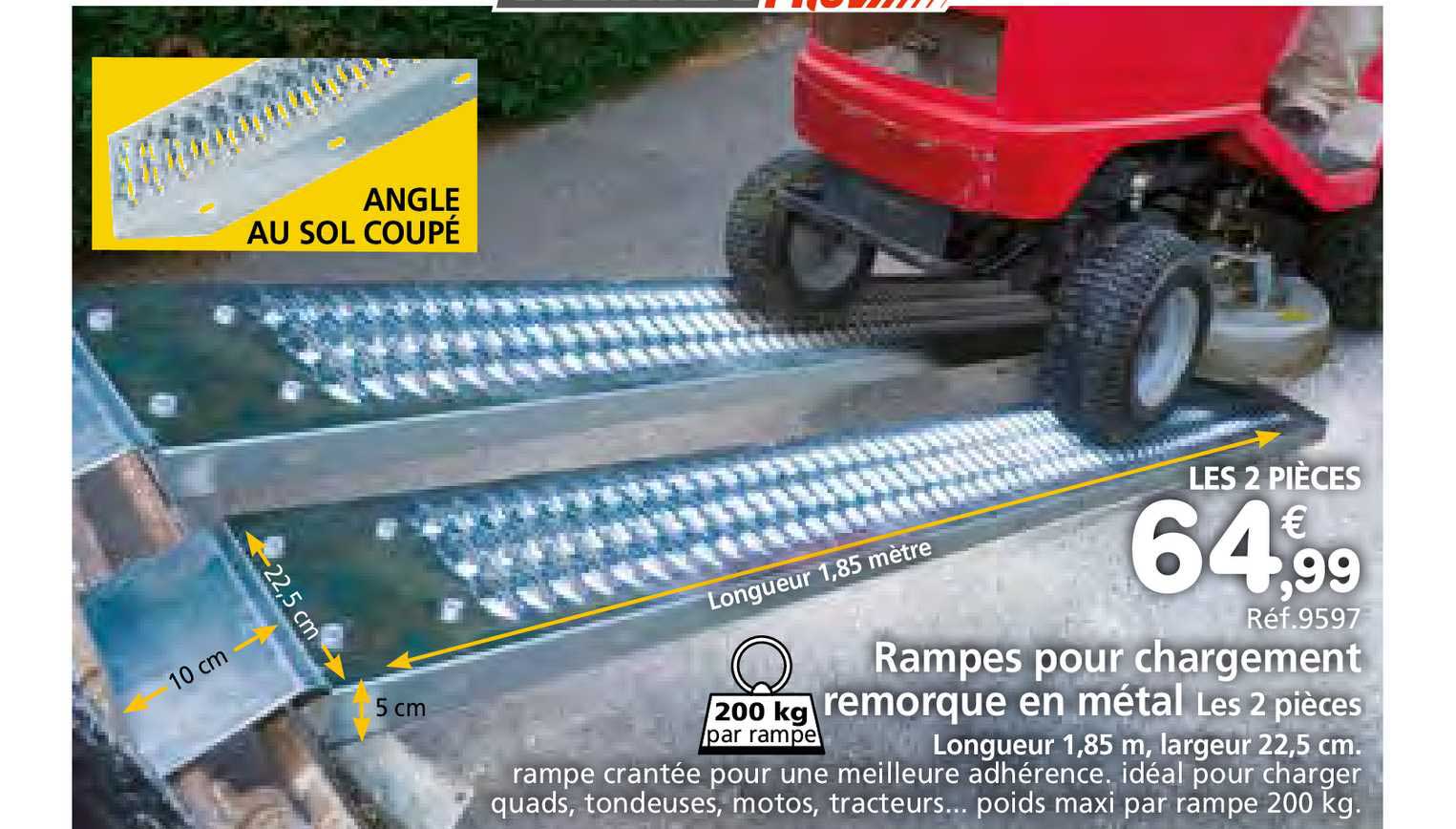 Rampes Pour Chargement Remorque En Métal