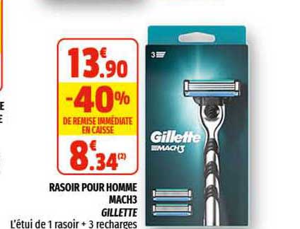 rasoir pour homme mach3 gillette