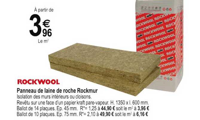 Rockwool Panneau De Laine De Roche Rockmur