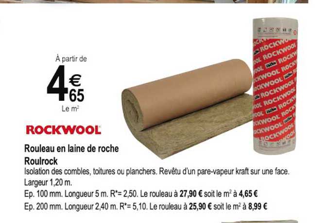 rockwool rouleau en laine de roche roulrock