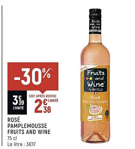 rosé pamplemousse fruits and wine