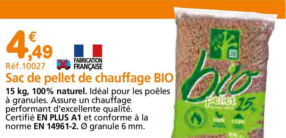 sac de pellet de chauffage bio