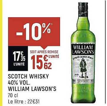 scotch whisky 40% vol. william lawson's