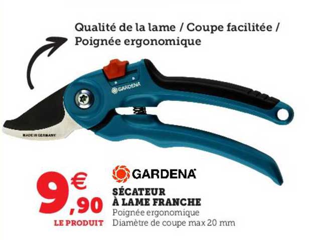 sécateur à lame franche gardena