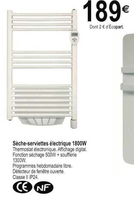 sèche-serviettes électriques 1800w