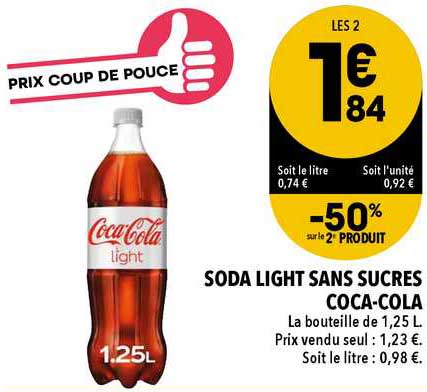 soda light sans sucres coca-cola